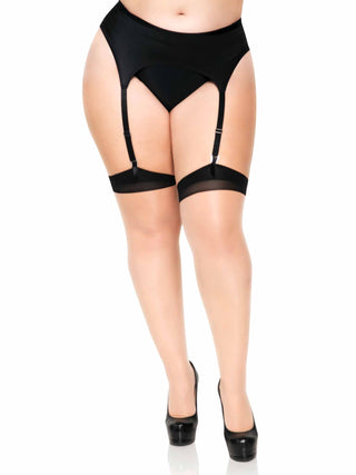 Plus Grace Cuban Contrast Heel Stockings