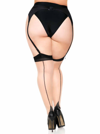 Grace Cuban Contrast Heel Stockings