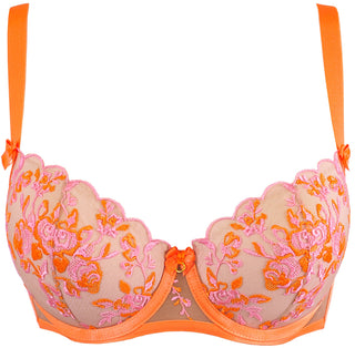 Axami Tropica Coral Sheer Balconette Bra