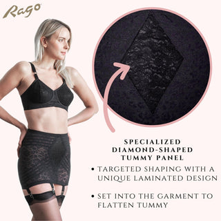 Style 1357 | Lace Waistline Open Bottom Girdle | Extra Firm Shaping