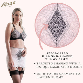 Style 1357 | Lace Waistline Open Bottom Girdle | Extra Firm Shaping