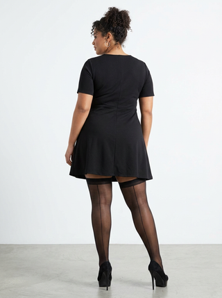 Sheer Back Seam Thigh Highs