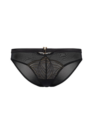 Gossard Viva Black Sheer Embroidered Bikini Panties