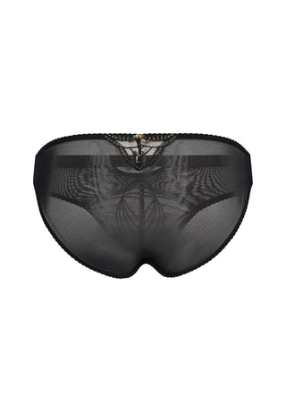 Gossard Viva Black Sheer Embroidered Bikini Panties