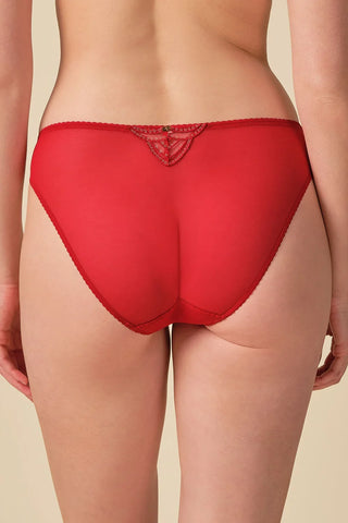Gossard Viva Red Sheer Embroidered Bikini Panties