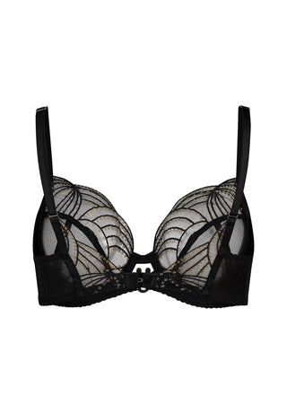 Gossard Viva Black Sheer Plunge Bra