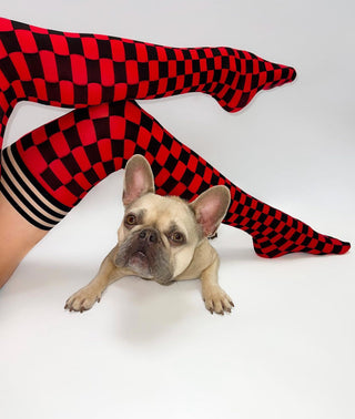 Game Day! - Red & Black Thigh-Highs
