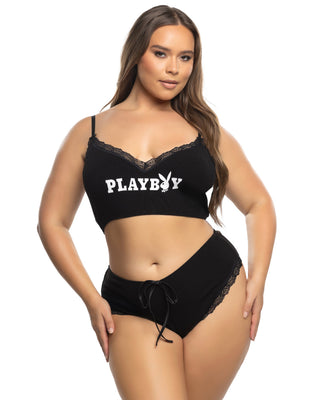 Playboy Comfy Bunny 2pc Cropped Cami Set