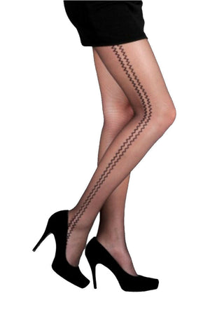 Conte Bliss 20 Den - Fantasy Women's Pantyhose with Zig-Zag Pattern on both sides (15S-50SP)