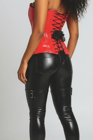 Red Patent Overbust Corset