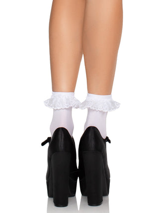 Diem Lace Ruffle Anklet Socks