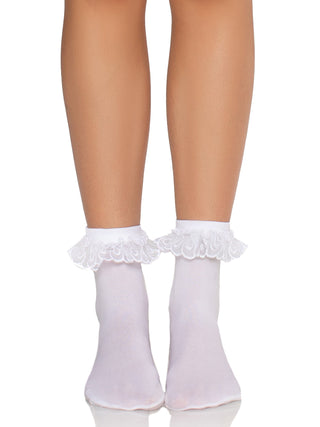 Diem Lace Ruffle Anklet Socks