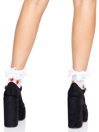 Strawberry Ruffle Anklets