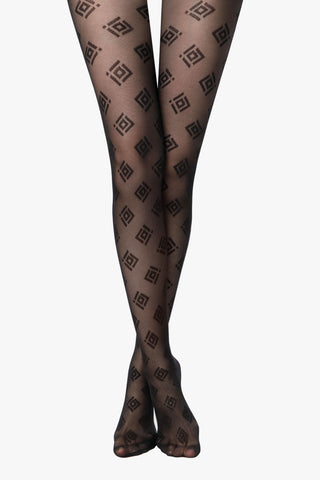 Conte Ingrid 20 Den - Fantasy Women's Tights with geometric pattern (23S-73SP)
