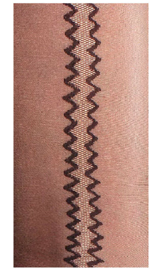 Conte Bliss 20 Den - Fantasy Women's Pantyhose with Zig-Zag Pattern on both sides (15S-50SP)