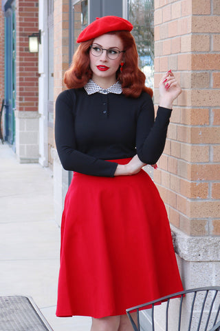 Charlotte Nova Skirt in Red - Plus Sizes only