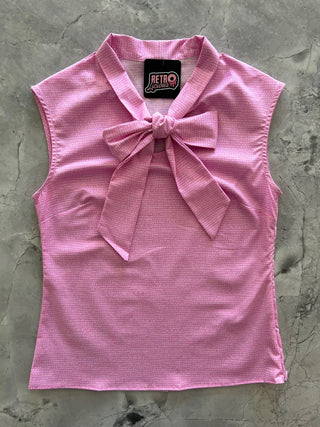 Pink Dot Bow Top