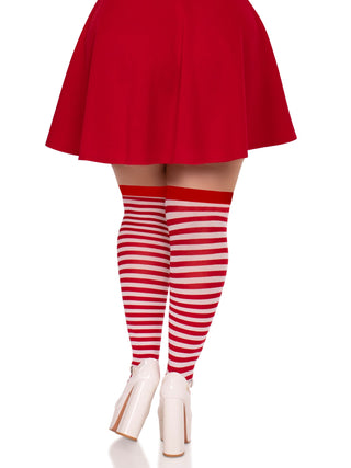 Cari Plus Striped Stockings