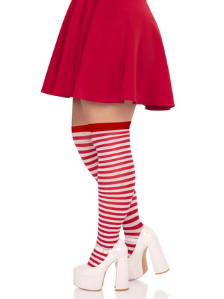Cari Plus Striped Stockings