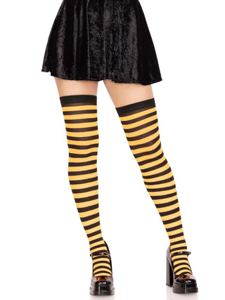 Cari Striped Stockings