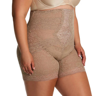 Style 6207 |  No Roll High Waist Lace Thigh Slimmer with Extra Firm Support