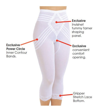Style 6269 | Breathable Waistline Capri Pant Liner | Power Mesh Fabric | Firm to Extra Firm Support