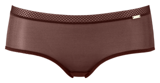 Gossard Glossies Rich Brown Sheer See Through Shorts Panty