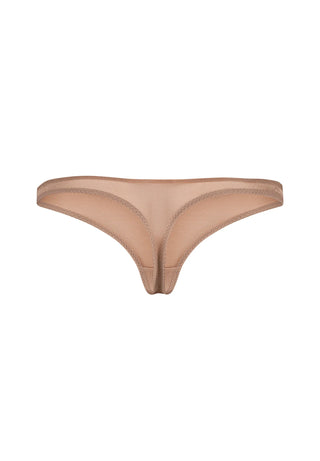Gossard Glossies Nude Sheer See Through Thong Panty