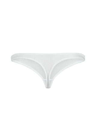 Gossard Glossies White Sheer See Through Thong Panty