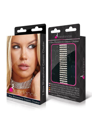 7 Row Rhinestone Classic Choker