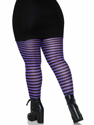 Plus Jada Striped Women's Tights
