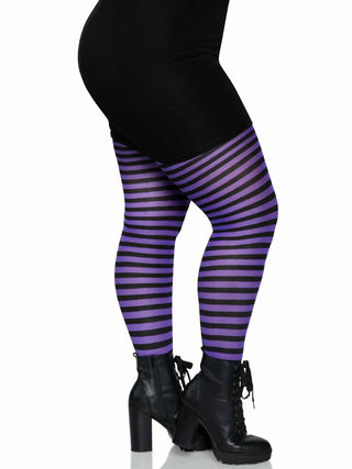 Plus Jada Striped Women's Tights
