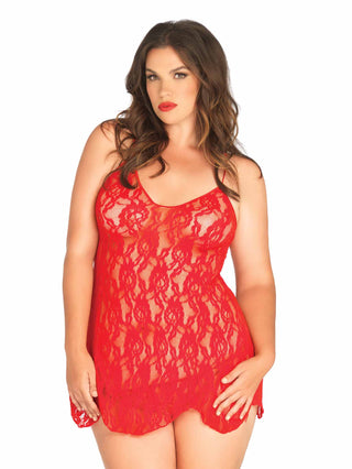Plus In My Dreams Rose Lace Chemise