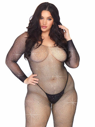Please Me Rhinestone Bodystocking