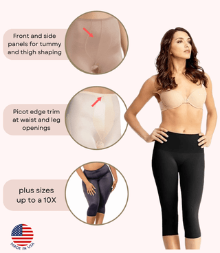 Style 920 | Capri Pant Liner Light Shaping | Satin 4-Way Stretch