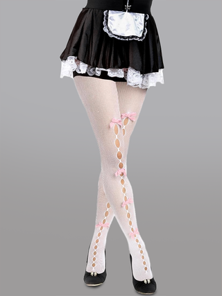 Cute Bow Hollow Out Tights