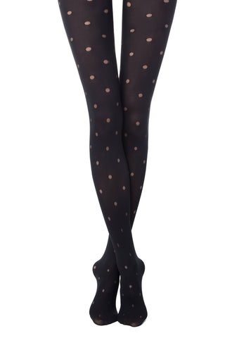Conte Enjoy 50 Den - Fantasy Opaque Women's Tights with Sheer Polka Dots (19S-241SP)