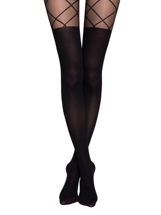 Conte Concept 50 Den - Fantasy Opaque Women's Tights with a golfs imitate & geometric pattern (21S-3SP)
