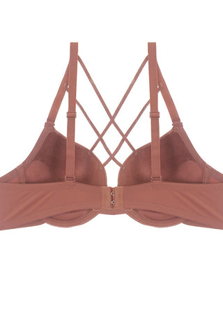 Plunge Cage Front Bra Cedar Wood