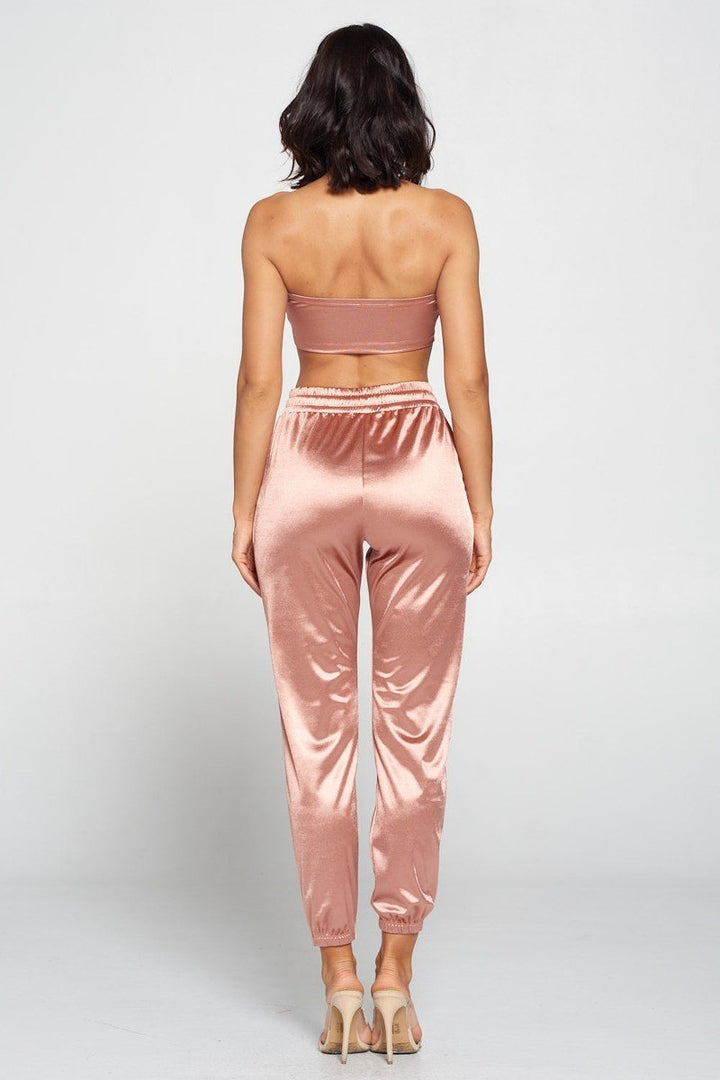 Tube Top Pant Set Mauve