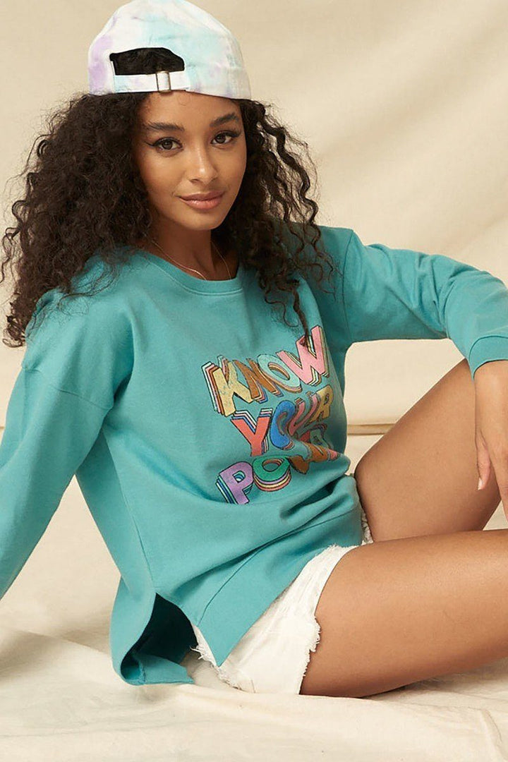 Jade French Terry Graphic Sweatshirt