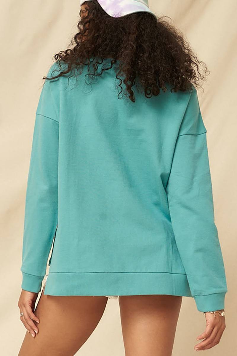 Jade French Terry Graphic Sweatshirt