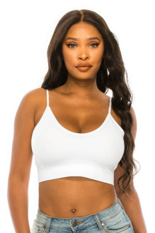 Seamless White Bralette