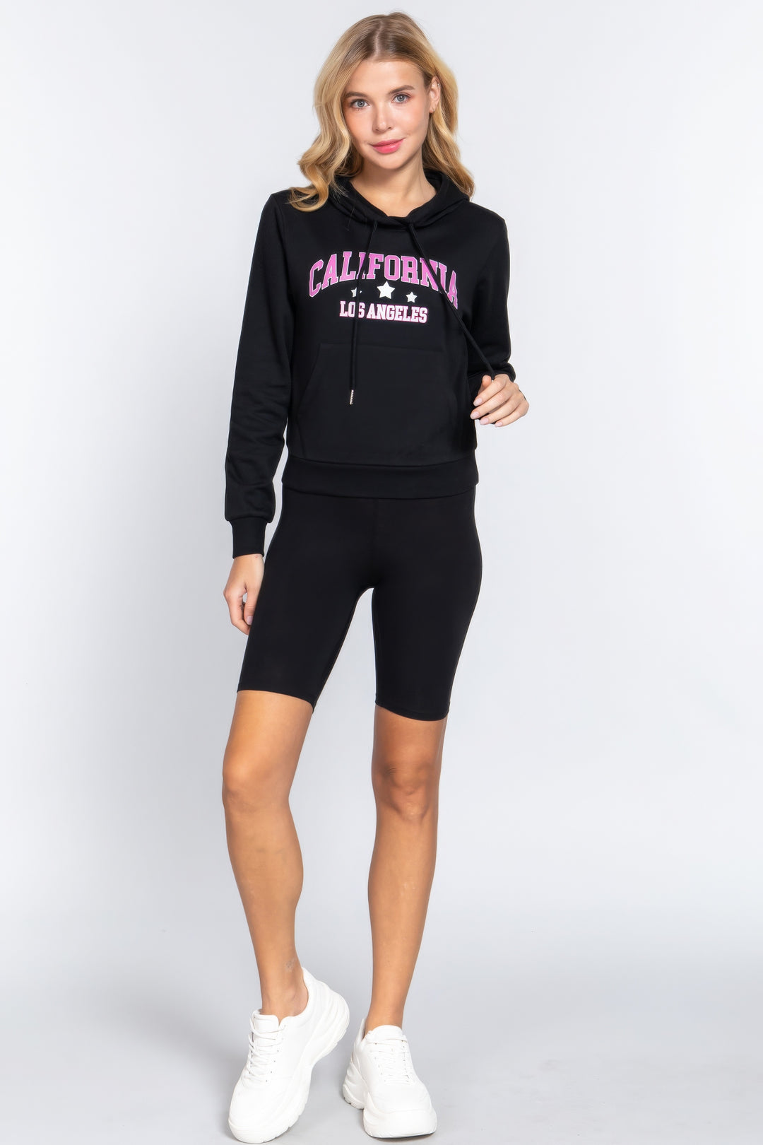 California French Terry Hoodie Top