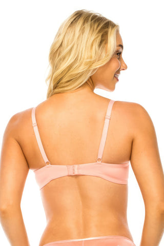 Peach Cream Blossom Lace Bra