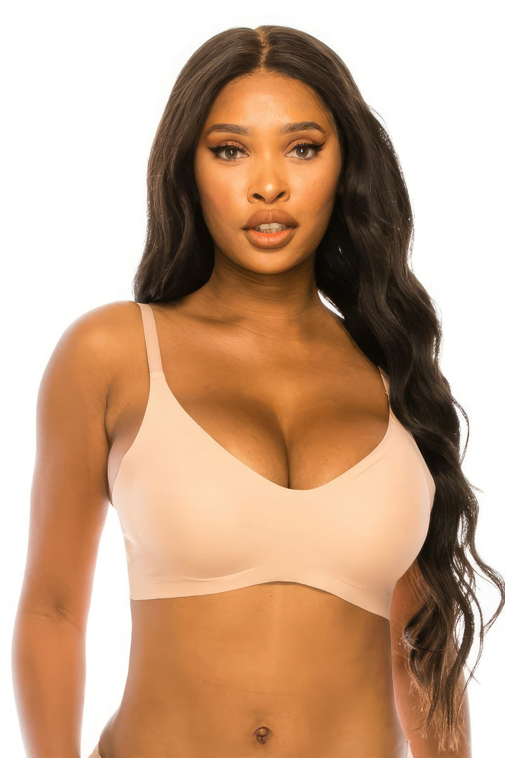 Laser Cut Bralette Nude