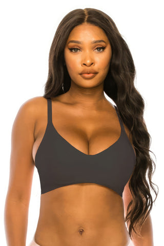 Laser Cut Bralette Black