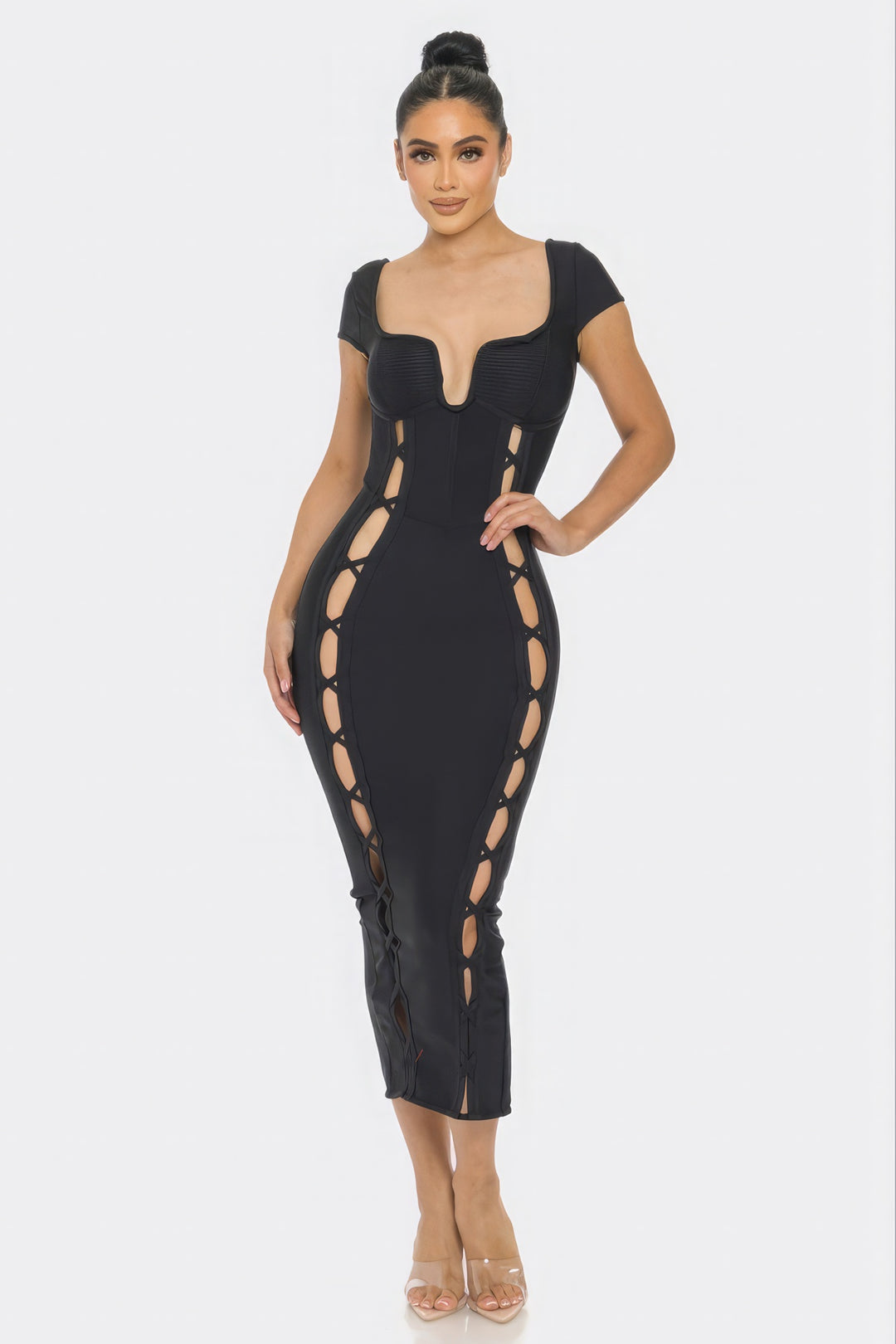 Bandage Midi Dress Black