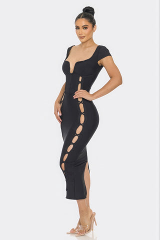 Bandage Midi Dress Black