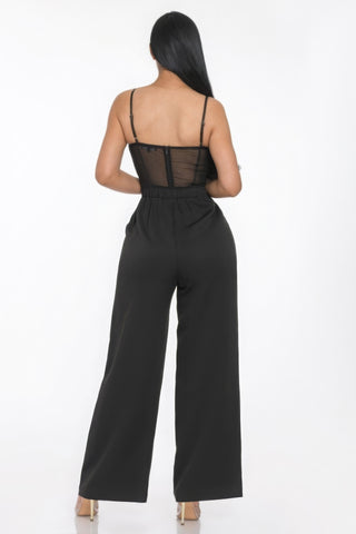 Effortless Style Mesh Cup Jumpsuit